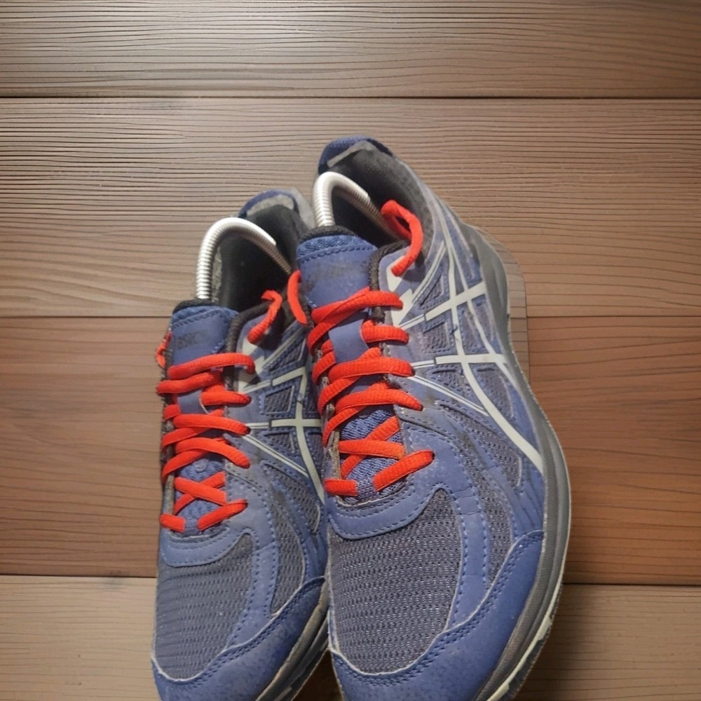 ASICS Frequent Trail Mens Running Shoes Carbon Black Sz 8 Sneakers Running Blue